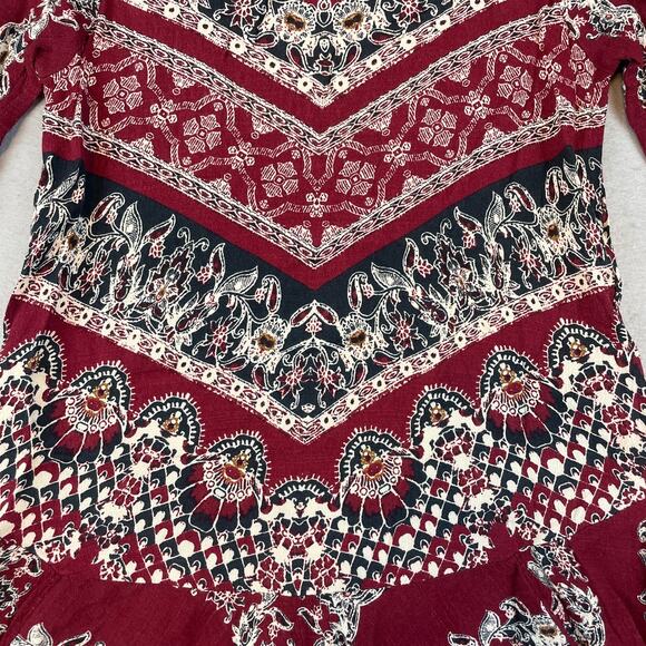 Free People Smooth Talker Womens Sz XS Boho Mini Dress Red - Picture 3 of 12